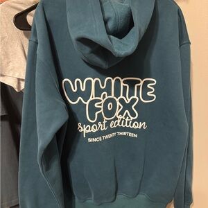 White fox Hoodie, Womens Size S/M